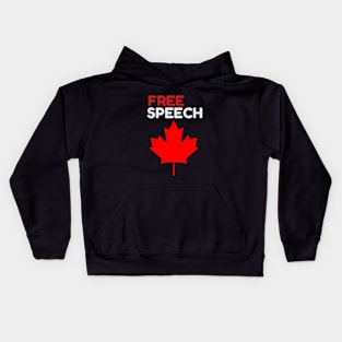 free speech canada  freedom  lovers Kids Hoodie